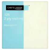 Chefs Larder 125 2 Ply Cream Napkins 40cm Square - Sets of 125  Adomoo